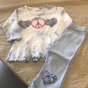 Babykakes girls 2pc tie dye outfit Size 18 months